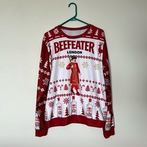 Beefeater Gin Ugly Christmas Sweater Size Large